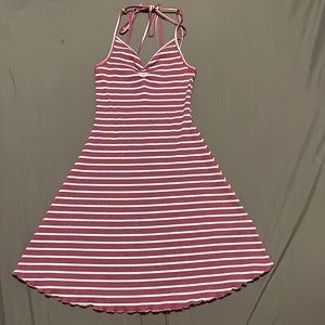 Purple and white dress